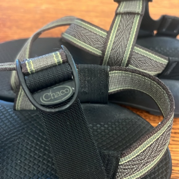 Chaco Classic Z/1 Sandals Men SZ 8 Black Green Vibram Sport Adjustable Open Toe - Picture 5 of 15